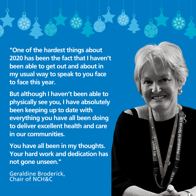 A Christmas message from our Chair