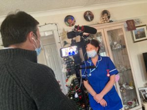 NCH&C nurse being filmed 